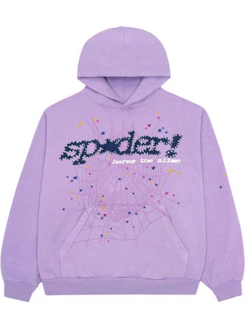 'Spiders' Graphic Acaí Hoodie in Purple Size M 100% Authentic